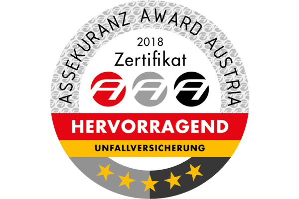 Janitos Auszeichnung Assekuranz Award Austria Janitos Unfallversicherung hervorragend