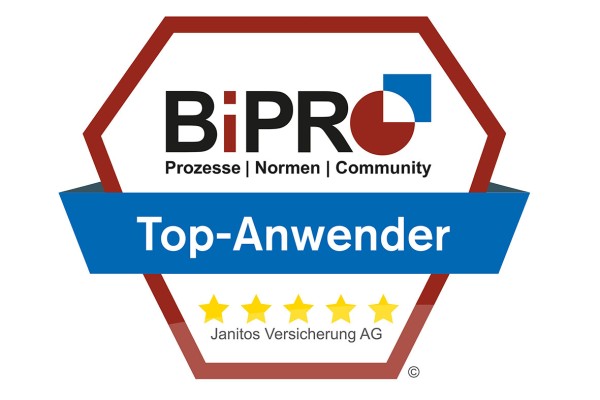 Janitos Auszeichnung BiPRO Top Anwender
